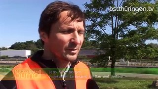 Autobahnsanierung: Zwischen Jena und Stadtroda werden Asphaltbauweisen getestet