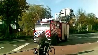 Aankomt brandweer Deventer bij OMS Saxion