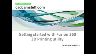 Getting started with the 3D Printing Utility in Fusion 360