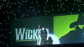 Elphaba from Wicked singing Defying Gravity