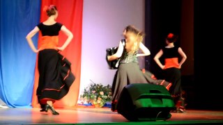 Russian accordion show dance girl