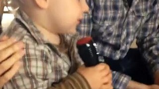 Cute baby sings!