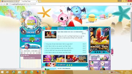 Hướng dẫn vào Vua Pháp Thuật bằng flash player