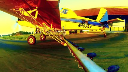 Crop Dusting - Air Tractor 802 - Muleshoe, Tx - Video #2