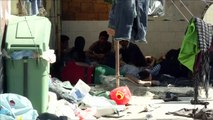 Migrants endure wretched conditions on Greek island