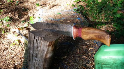 How to Make a Bowie Knife From a Farriers Rasp