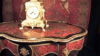 Antique French Gothic Brass Clock