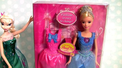 Magiclip Princess Cinderella Fashion Dress Barbie Size Doll Mix and Match Disney Frozen Fever Elsa