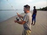 Pêche surfcasting cap skirring au katakalousse Sénégal