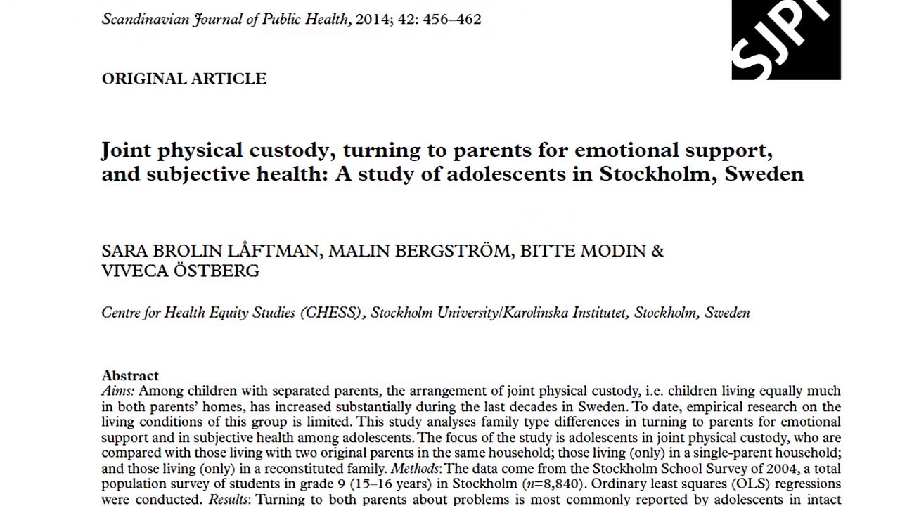 Family Law Report - Shared Parenting