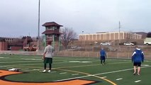 JP Shoiry, QB Sherbrooke, throws to Sam Giguere, WR Indianapolis Colts