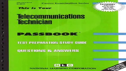 Telecommunications TechnicianPassbooks Career Examination C-3411 Pdf