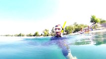 Freediving in pond, CiernaVoda, Slovakia