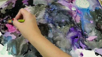 My Neighbor Totoro Galaxy Watercolor Illustration