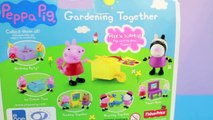 Peppa Pig eating PLAY DOH Pizza Gardening Together Zoe Zebra Toy