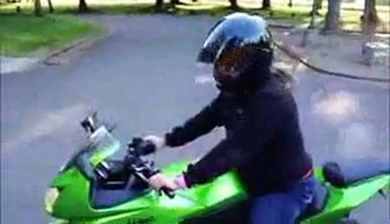 Funny Videos 2015 - Girls rides motorcycle for the first time compilation 2015