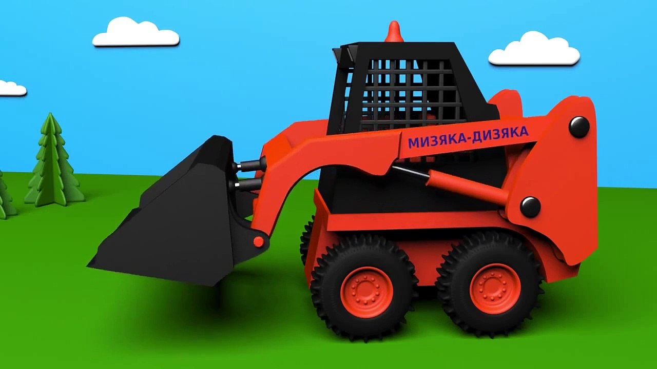 Trucks for children kids toddlers  Construction game  skid loader  Educational cartoon