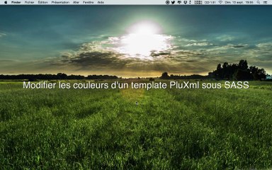 PluXml SASS - Modifier les couleurs du template - Part 1