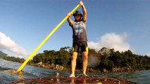 Passeio em familia nos mares,  Stand Up Paddle, SUP, reciclado, Ubatuba, SP, Brasil, Praia da Enseada