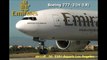 Emirates Boeing 777-21H(LR) taxis out and departs at Los Angeles