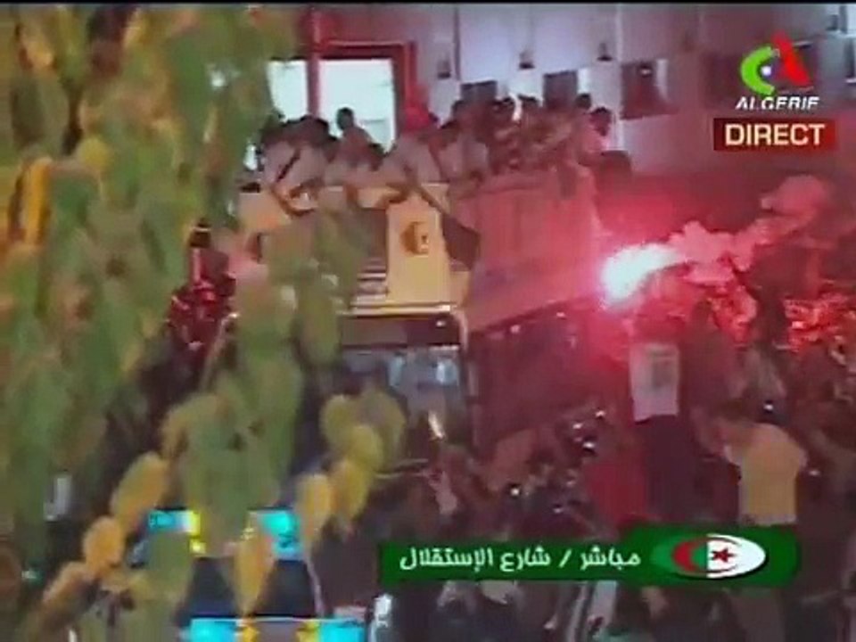 accueil de l'équipe national algérienne à alger