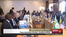 Peace deal before Monday's deadline unlikely in South Sudan   CCTV News   CCTV com English