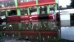 Monstruosa inundación la salida de la Ciudad de México en la Calzada Zaragoza