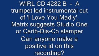 WIRL CD 4282 B I Love You Madly