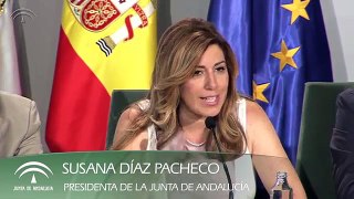 Intervención de Susana Díaz en la firma de los convenios con las diputaciones para el PFEA