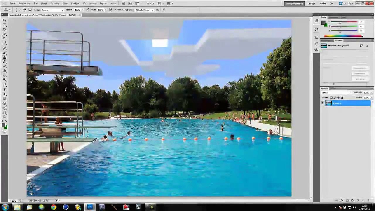 [Speedart] Photoshop/Cinema4D | Minecraft-Wallpaper! HD
