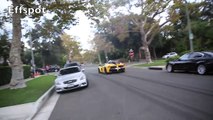 LaFerrari BREAKS DOWN doing Burnouts and Pulls in Beverly Hills with Porsche GT3!