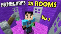 Minecraft 25 ROOMS Puzzle Map Gameplay Part 1 NikNikamTV
