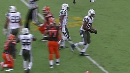 Browns Johnny Manziel sacked, Jets Quinton Coples recovers fumble