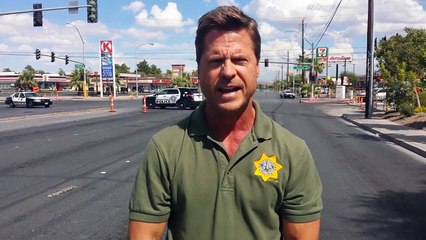 Las Vegas police officers ambushed at traffic light, authorities say