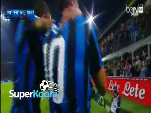 هدف مباراة ( إنتر ميلان 1-0 ميلان ) الدوري الإيطالي