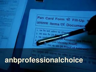 How to Fill PAN Card Application with ITD in India - Video Tutorial - www.anbprofessionalchoice.in