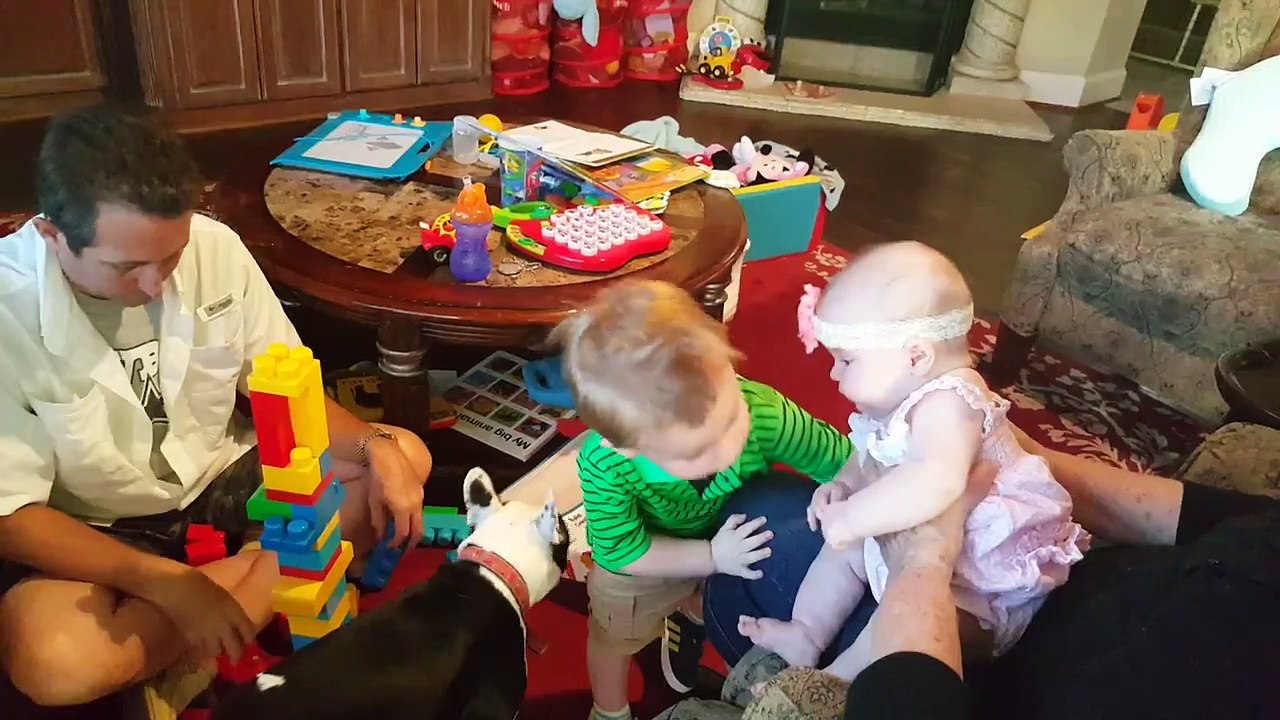 Big brother kisses.