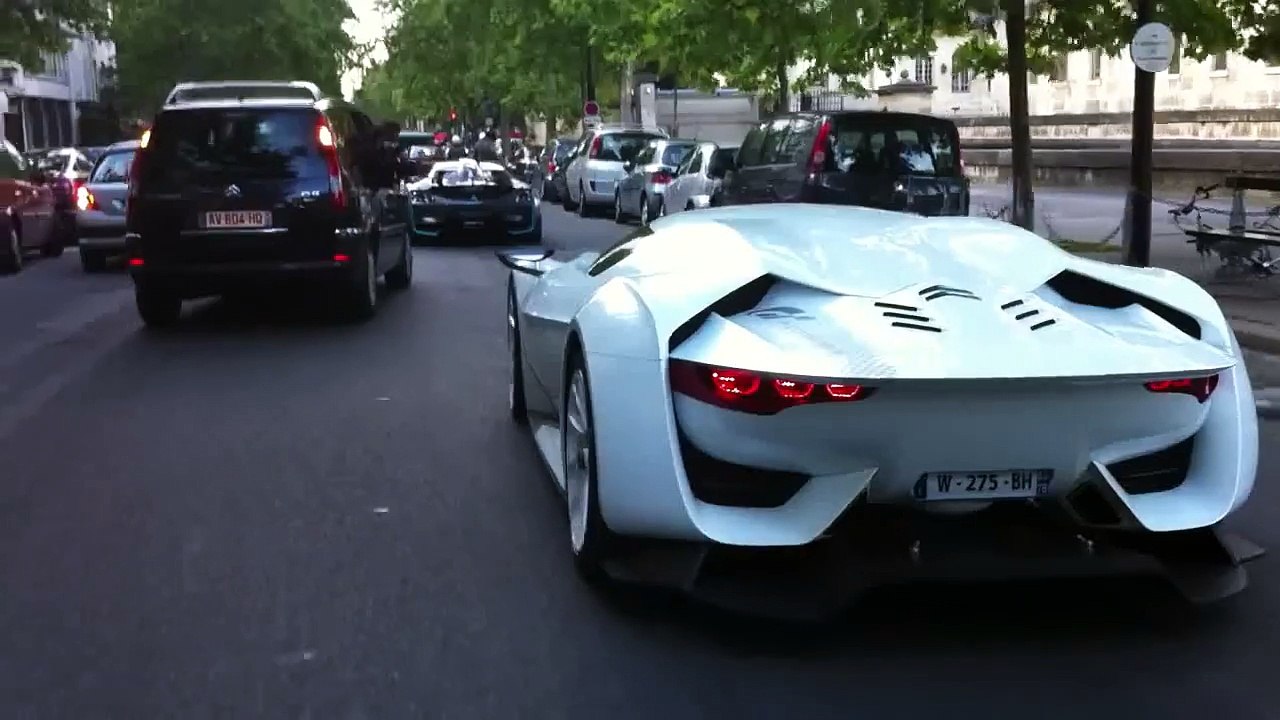 Exclusive! Justin Bieber driving in the new Citroën GT in paris ! Futur Batman car !