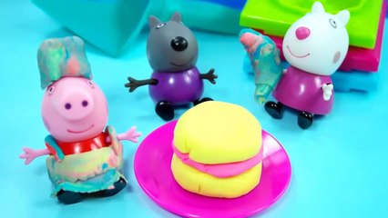 peppa pig suzy sheep play doh breakfast cake with danny dog Свинка Пеппа play doh videos [