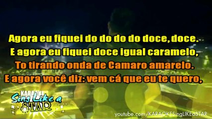 KARAOKE Camaro Amarelo   Munhoz e Mariano
