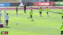 Isco scored a goal in Spain training and celebrate like Cristiano Ronaldo