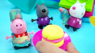 peppa pig suzy sheep play doh breakfast cake with danny dog Свинка Пеппа play doh videos [