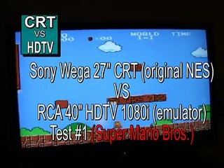 CRT vs LCD HDTV - Comparison #1 - NES Super Mario Bros.