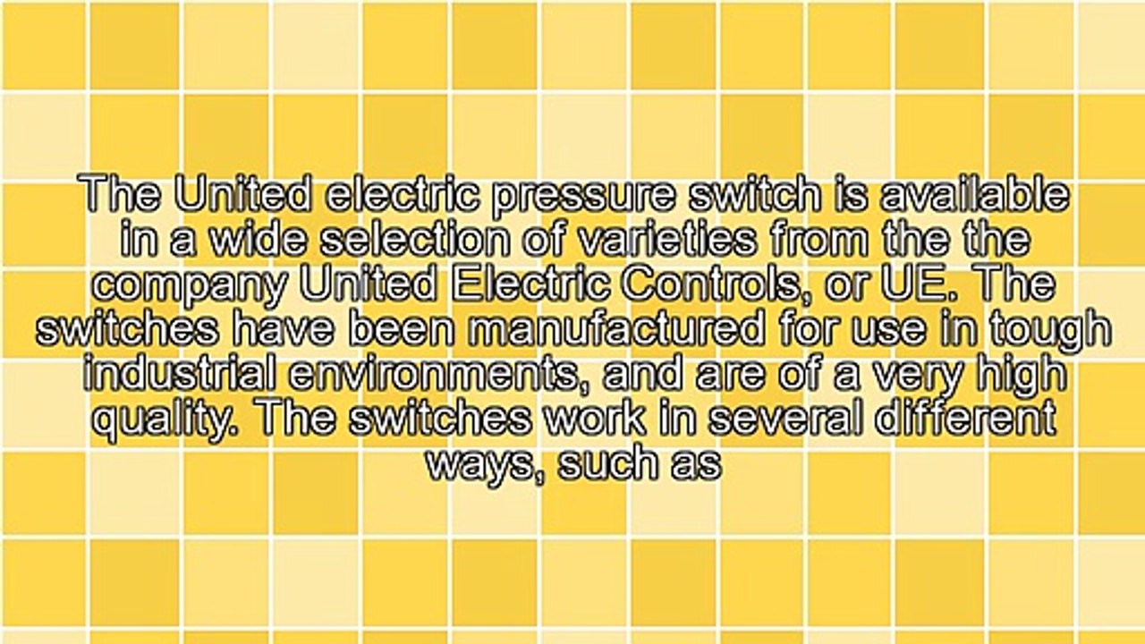 The Manufacturers Of The United Electric Pressure Switch