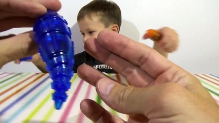 Микро-робот личинка Ларва игрушка распаковка Micro-robot toy unpacking larva