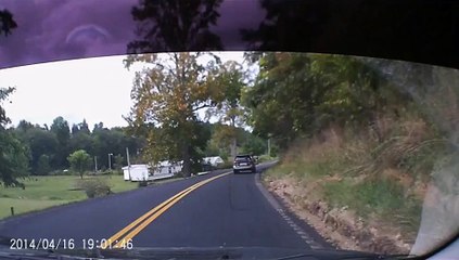 Home Health dash cam adventures - woman peeing in road