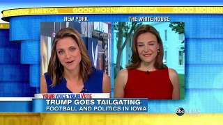 Donald Trump Tailgates at Iowa College Football Game