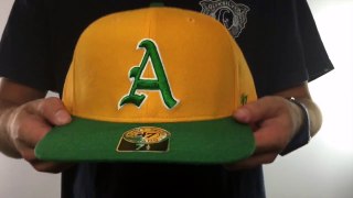 Athletics 'COOP HOLE-SHOT' Gold-Green Fitted Hat by Twins 47 Brand