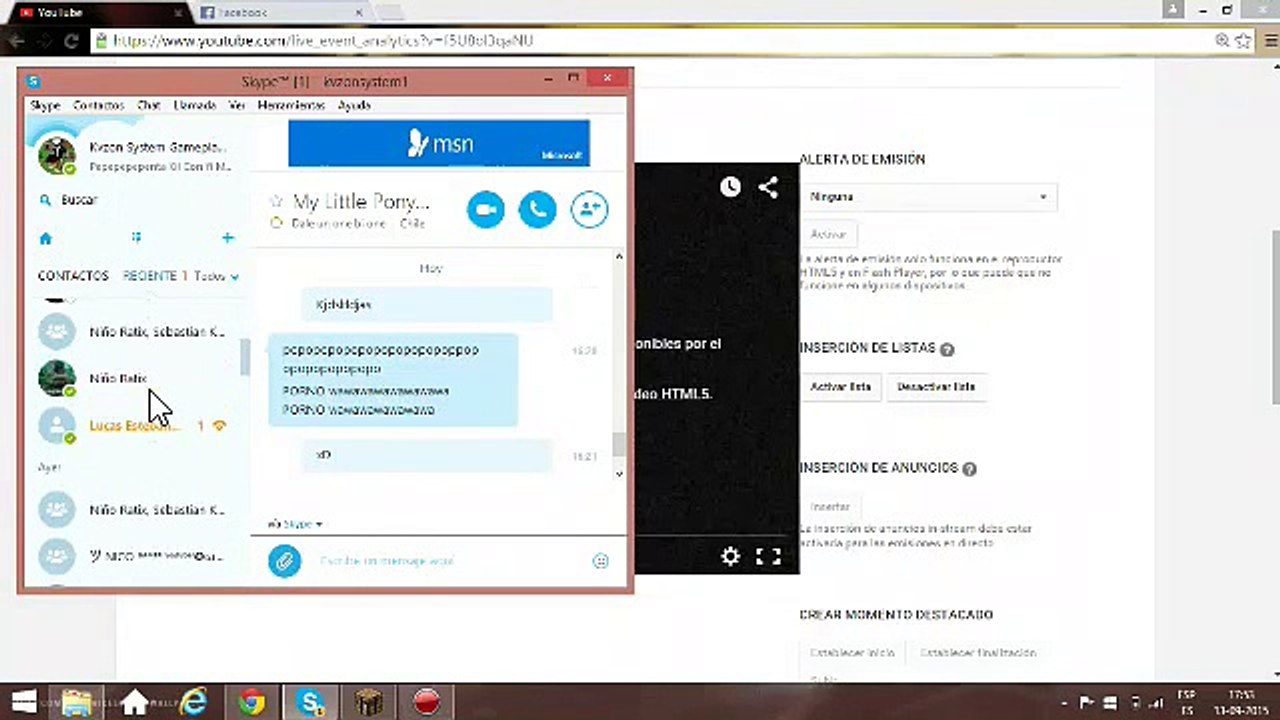 Jugando Minecraft Un Rato Sin Micro Pero Con Music xD