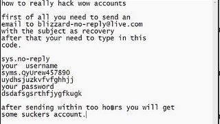 how to really hack wow accounts